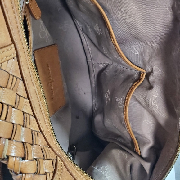 Cole Haan Bag Satchel with center Heritage Weave Tan Leather - Picture 16 of 16